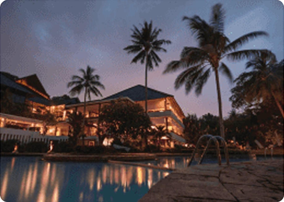 Resort at dusk